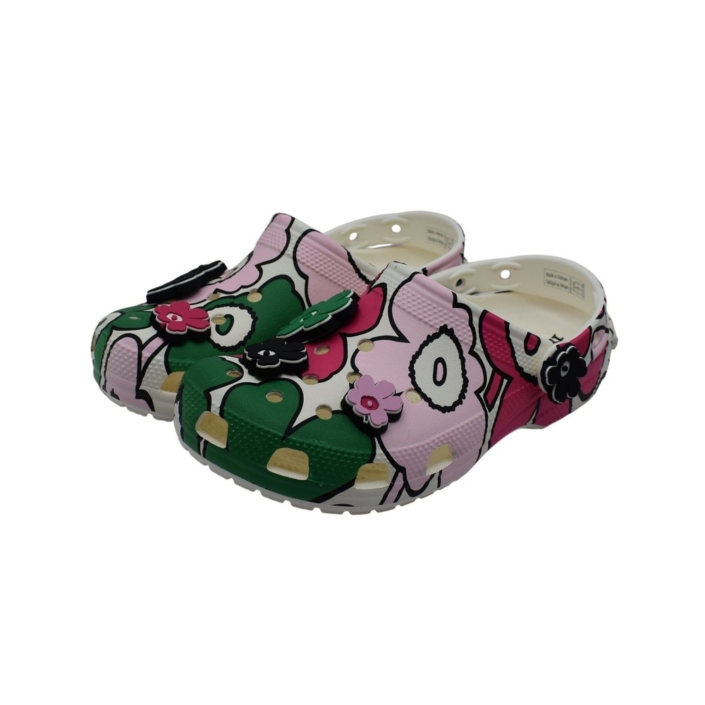 Crocs x Marimekko Floral Classic Clogs Womens Size 6 211122-90H Flowers Pink NWT